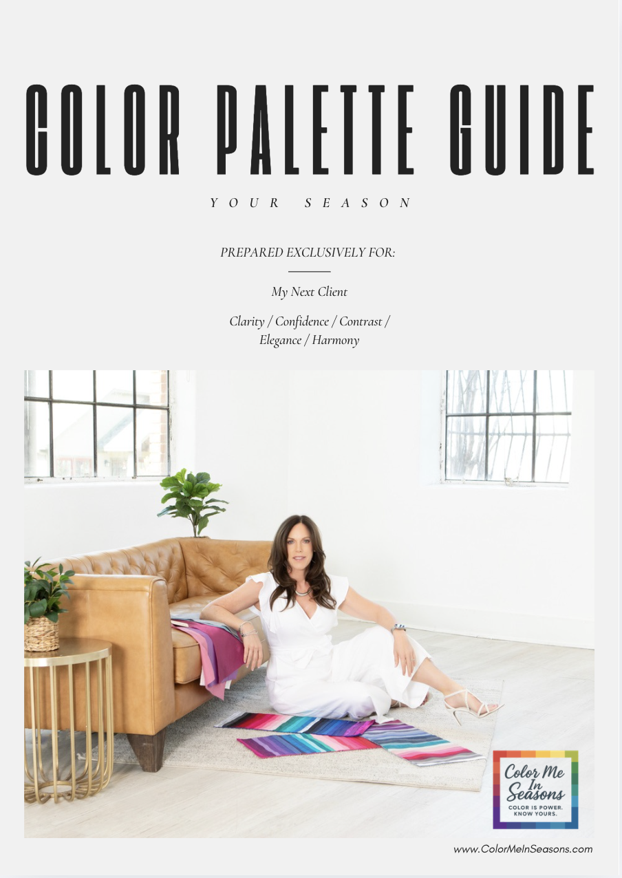 Color Palette Guide Example for Color Me In Seasons