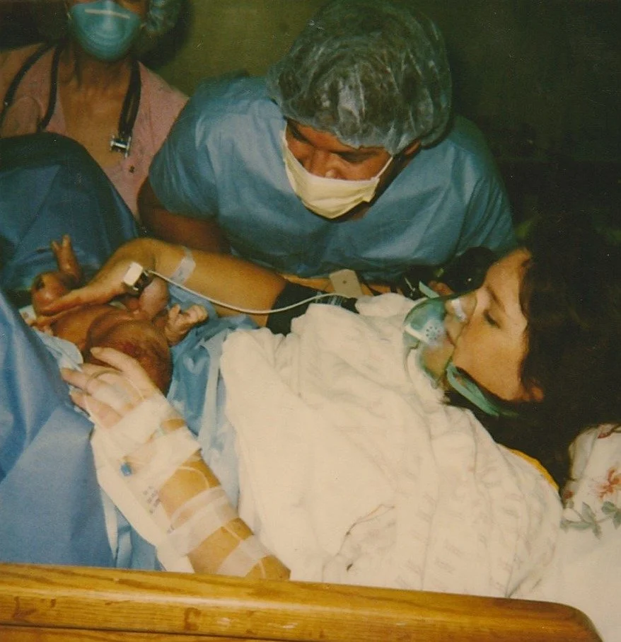 Michael and Lisa in Delivery Room