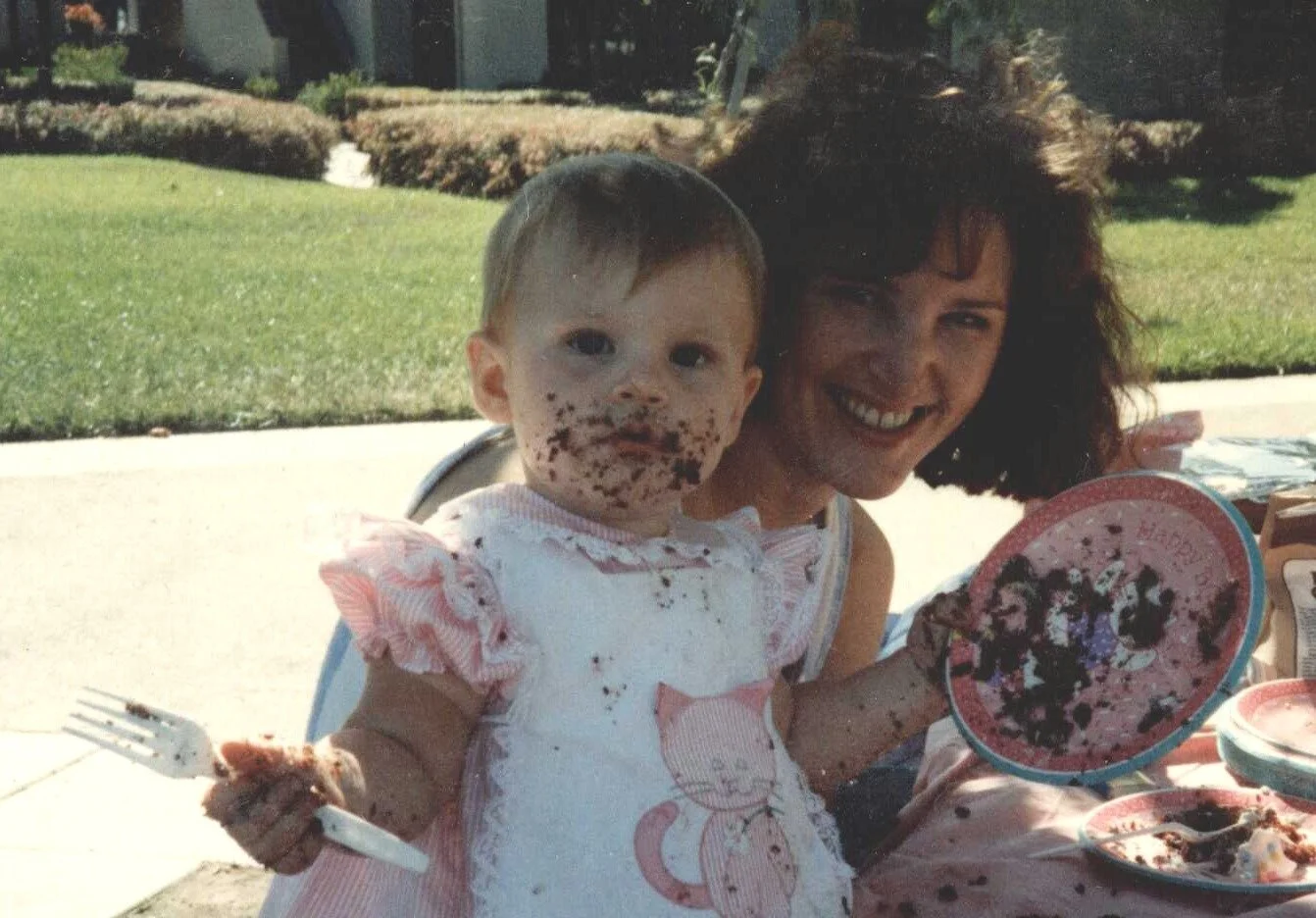Tiare with Lisa at 1 year birthday party