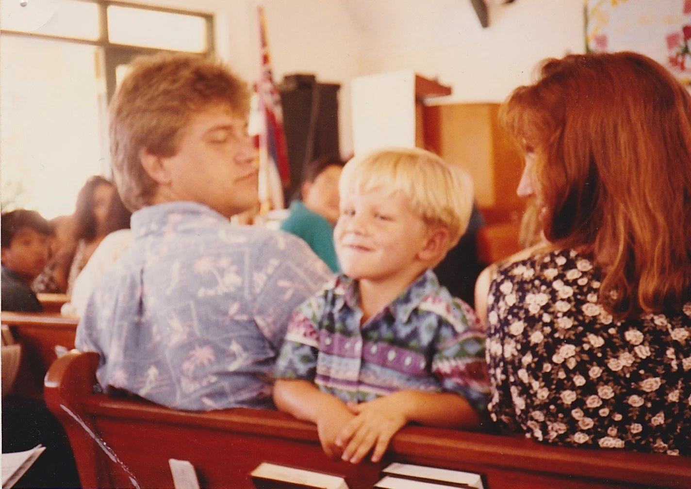 At Robbie's Baptism in Maui