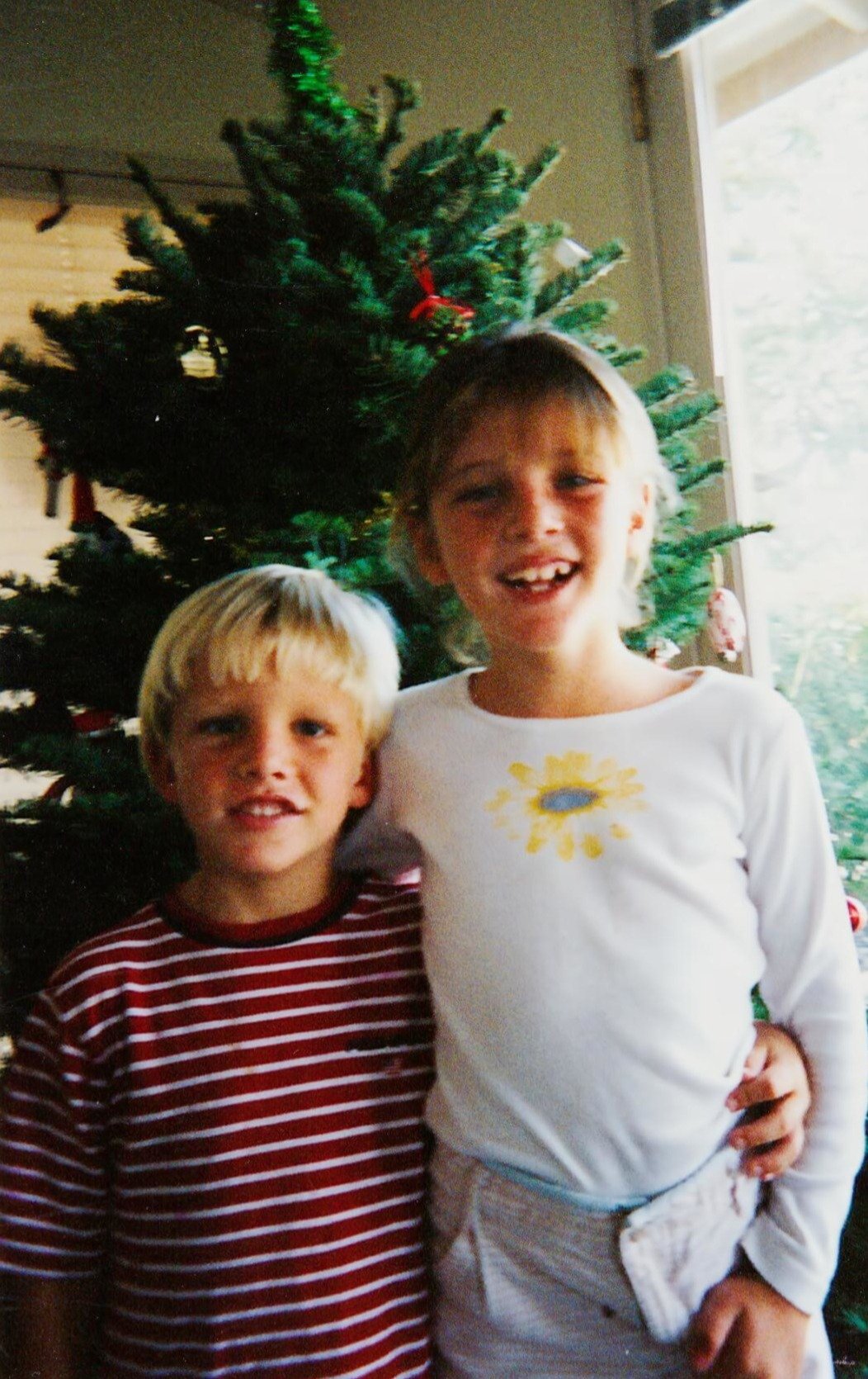 With Christmas tree at Waikoloa Home