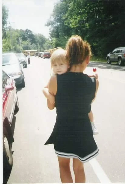 Carrying Catie after parade