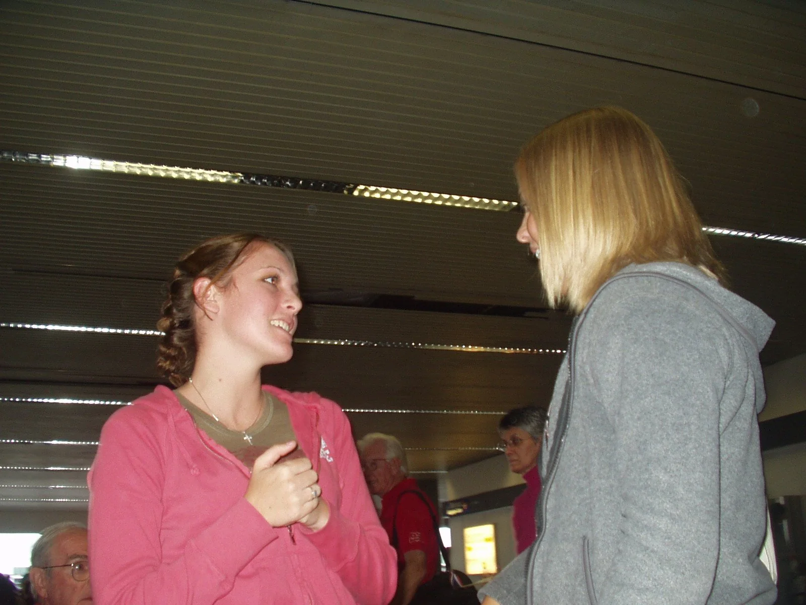 Tiare and Megan at Seatac