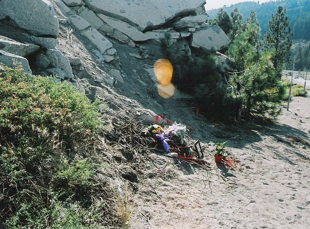 Flowers at crash site
