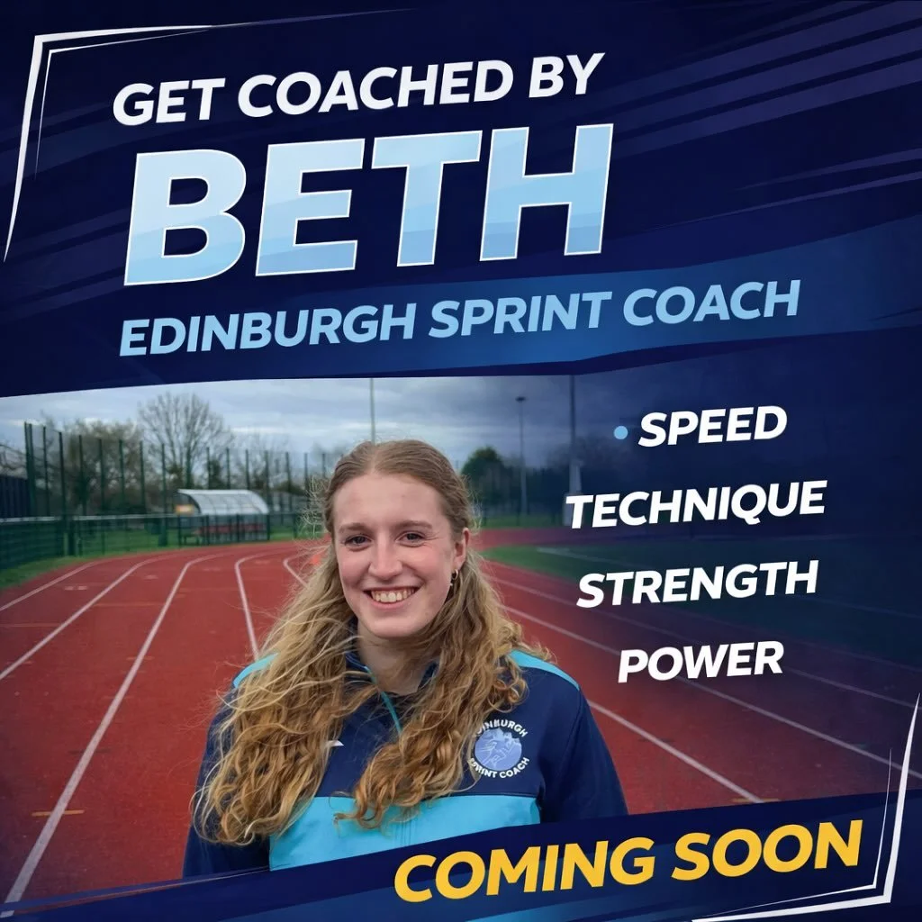 Ready to take your sprinting to the next level? 🏃&zwj;♀️💨
Train with Beth, Edinburgh based sprint coach.

Speed. Technique. Strength. Power.
All levels welcome.

Coming soon&hellip;