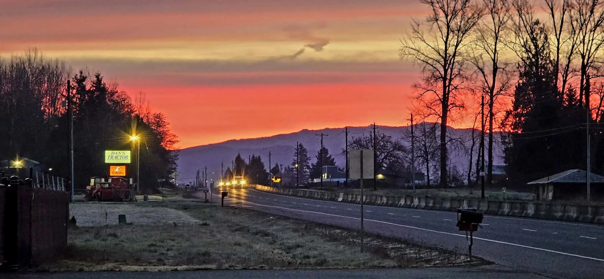 First Call Septic looking east past Dan's Tractor Battle Ground, Washington