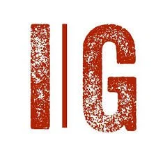 Text reading 'IG' in a distressed red font on a white background.