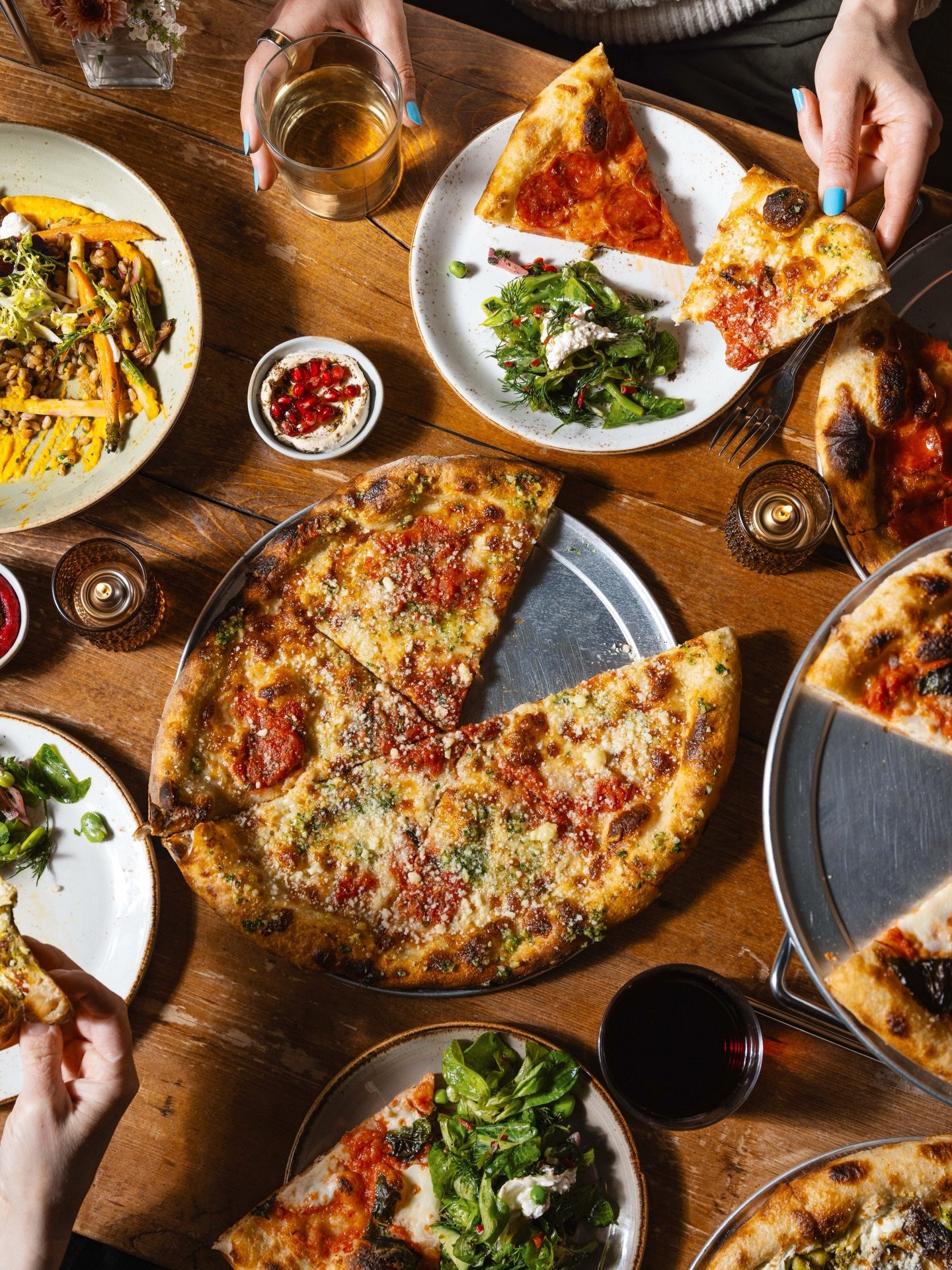 Our Malvern kitchen is open for dinner Thursday through Saturday until 8pm, and on Sundays until 7pm. Expect sourdough pizzas with a proper crust, rotating seasonal sides, and a no-fuss counter-service setup. Bring a bottle, grab a table, stay a whil