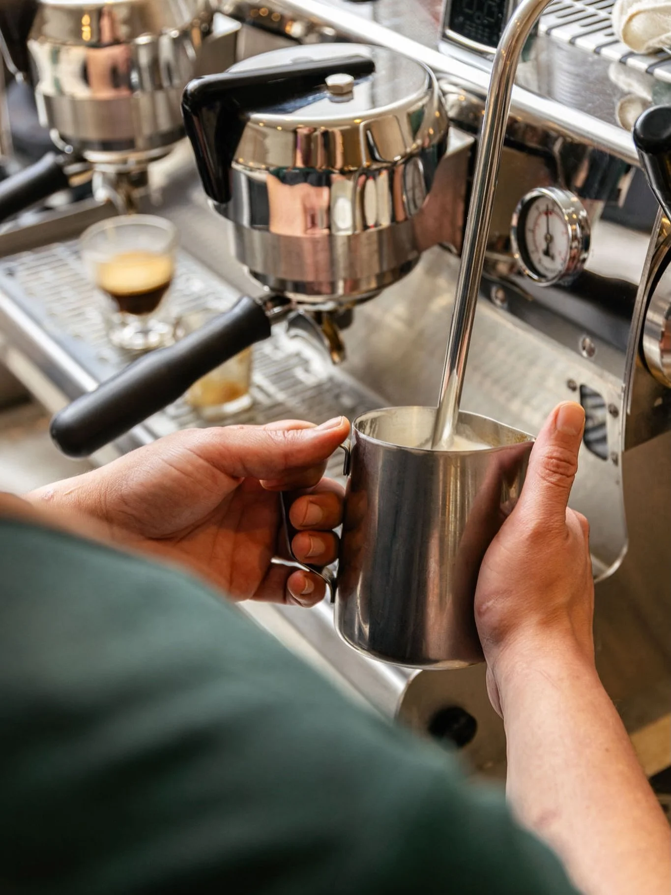 Every cup we pour starts with beans from our friends at @drinkpassenger, roasted right down the road in Lancaster. 

We love working with partners who care about their craft as much as we care about ours, and we think you can taste it in every sip.