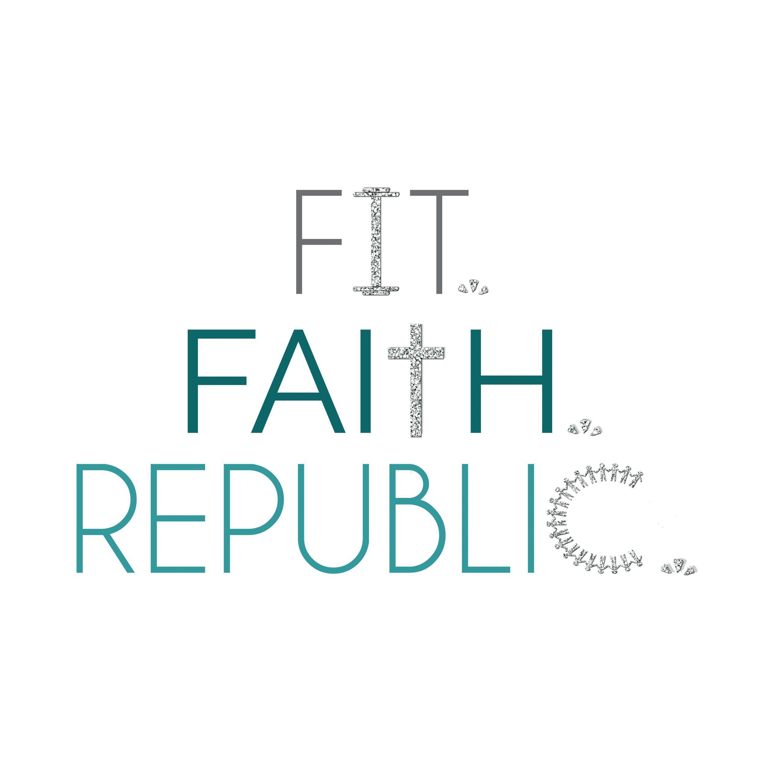The image contains a stylized text logo with the words 'EAT' and 'REBUILD' in different fonts and colors, with decorative elements such as small geometric shapes and chains surrounding the text.