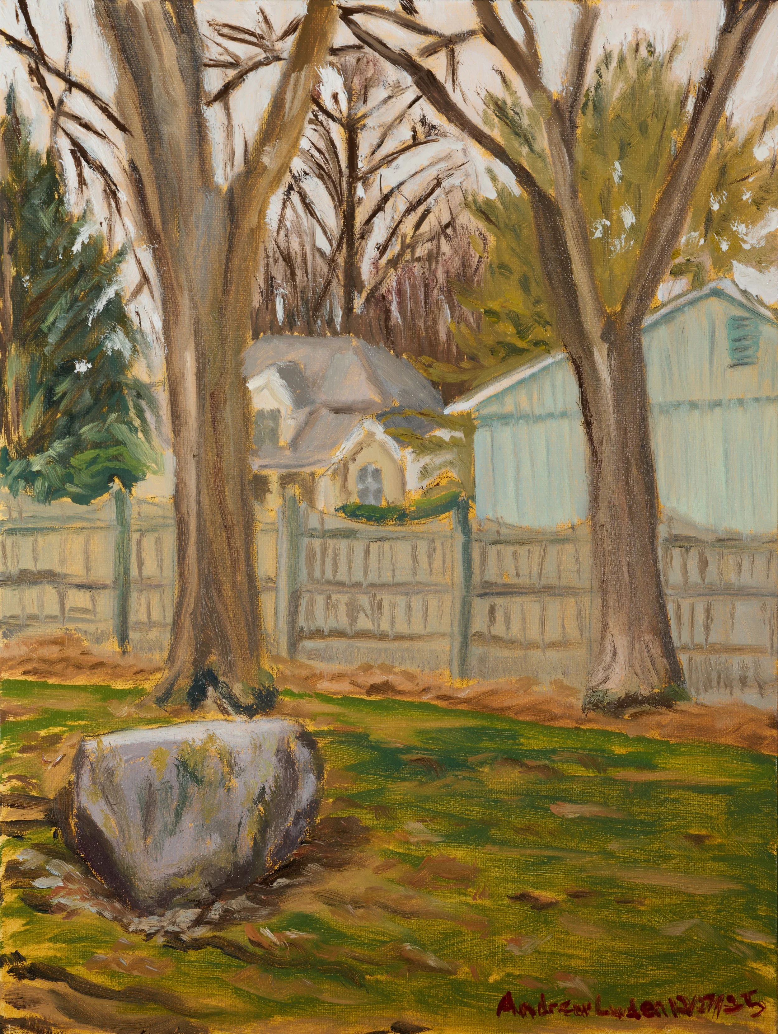 Burwood Backyard - 9x12 - Oil on Linen Panel - 12-27-25