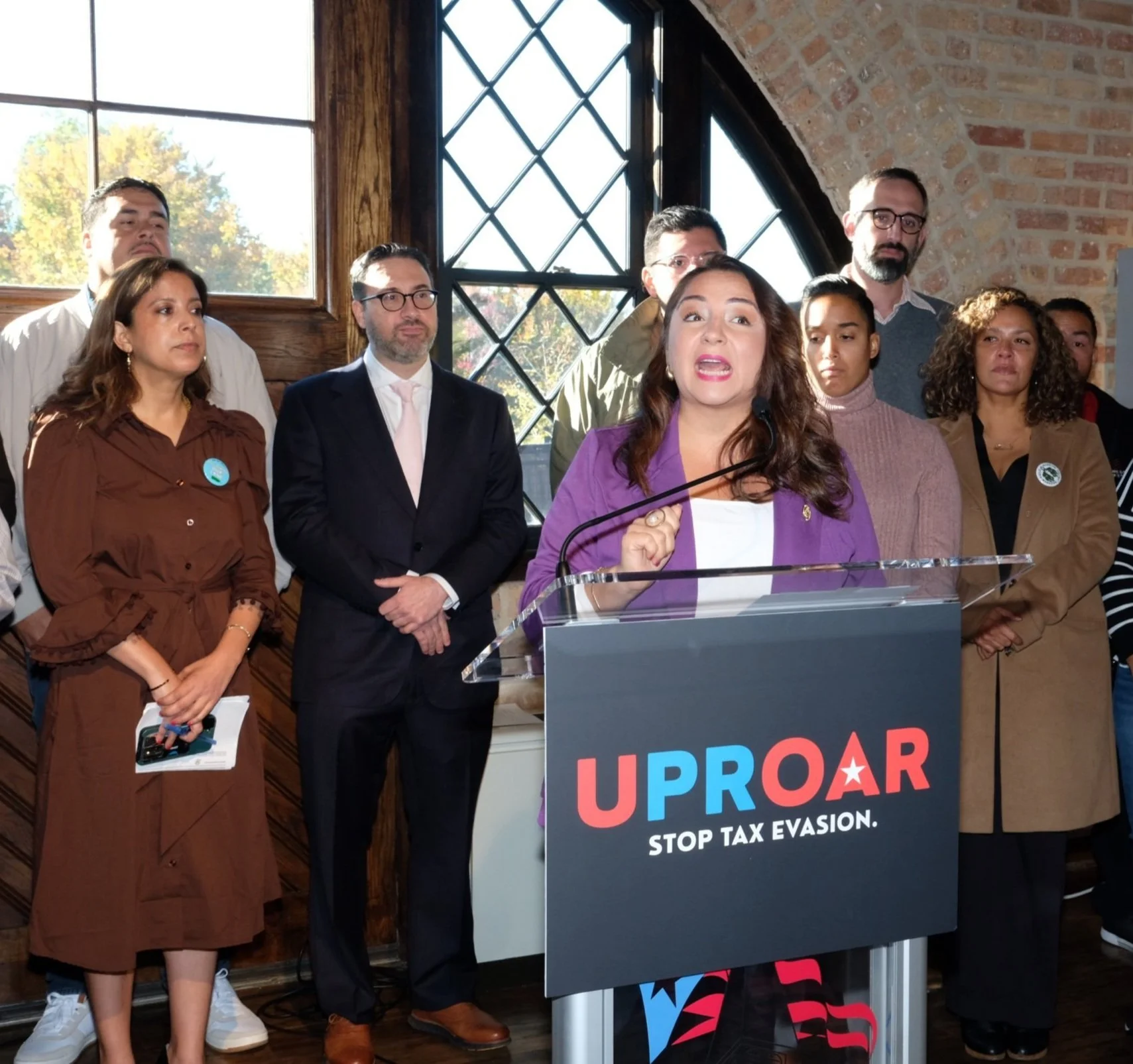 Rep. Delia Ramírez, Press Conference for the United with Puerto Ricans Opposed to Act 22 Risks (UPROAR)