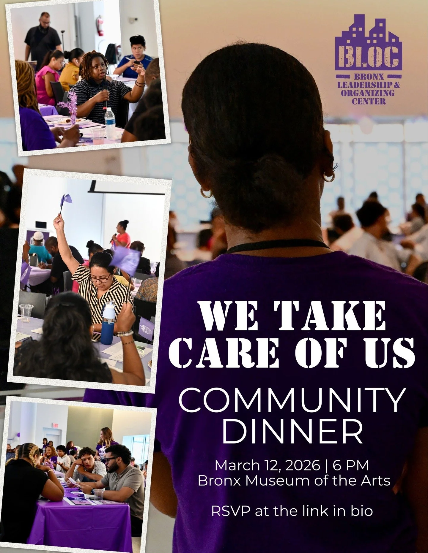 In this climate of blatant racism, oppression, and isolation, we have to strengthen our community infrastructure and deepen our connection to each other.

Join the BLOC for a community dinner and conversation around the theme "We Take Care of Us