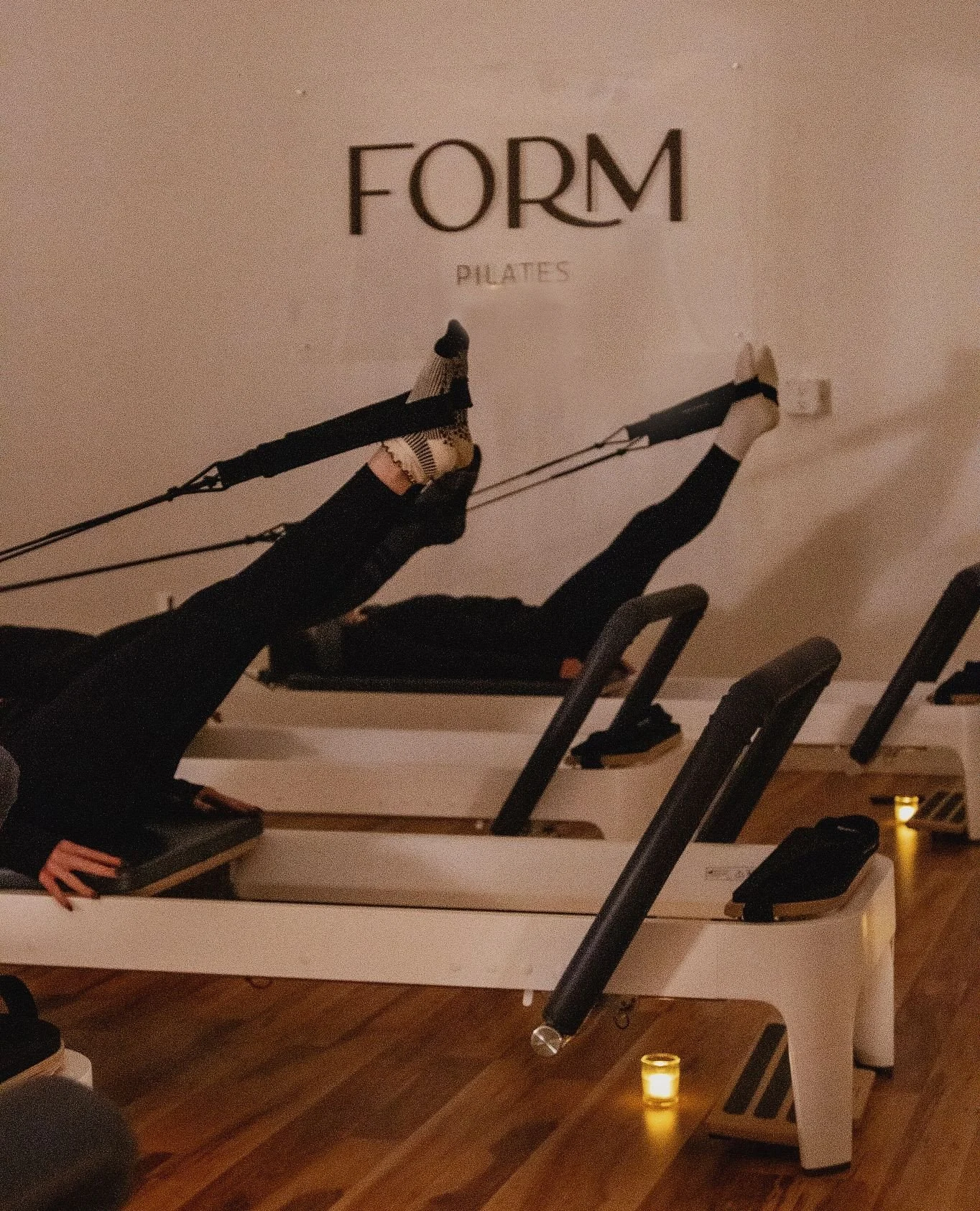 Evening Pilates, lit by candlelight ✨⁠
⁠
Our candle-lit classes designed to help you slow down, move with intention, and unwind from the day. ⁠
⁠
Reserve your spot using our app or website.