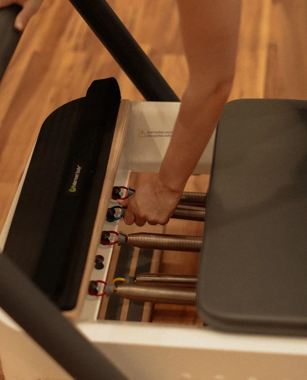 Not all springs are created equal 🤸⁠
⁠
On the Reformer, springs do more than add weight, they create resistance in both directions, keeping your muscles engaged the entire time.⁠
⁠
They&rsquo;re fully adjustable (yellow = light, blue = medium, red =