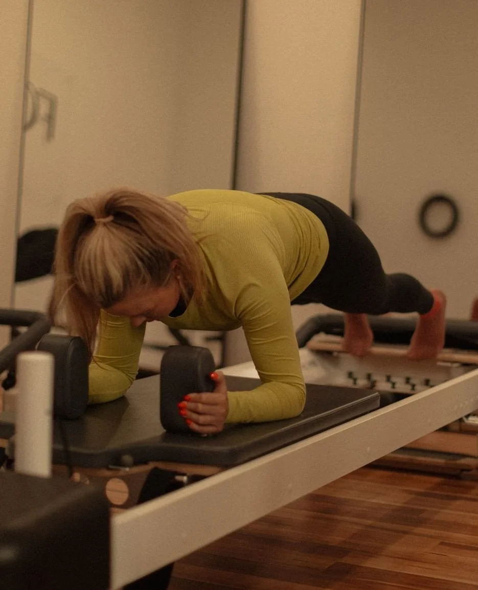 It&rsquo;s all about Balance 🤸&zwj;♀️⁠
⁠
Pilates trains your stabilizing muscles, the ones that support strength and balance from within. The movements in our classes challenges your coordination and engages muscles you don&rsquo;t always think abou