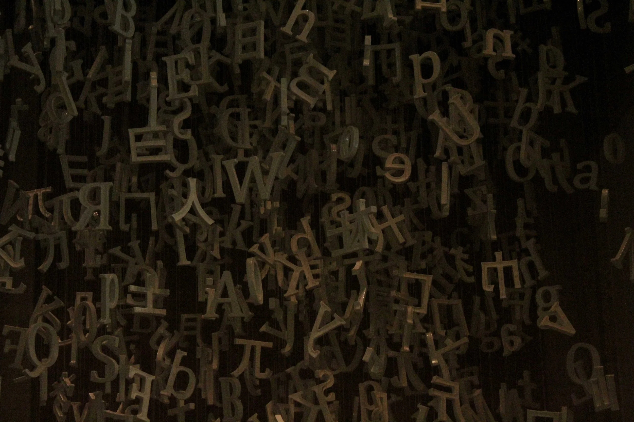 Characters in the dark