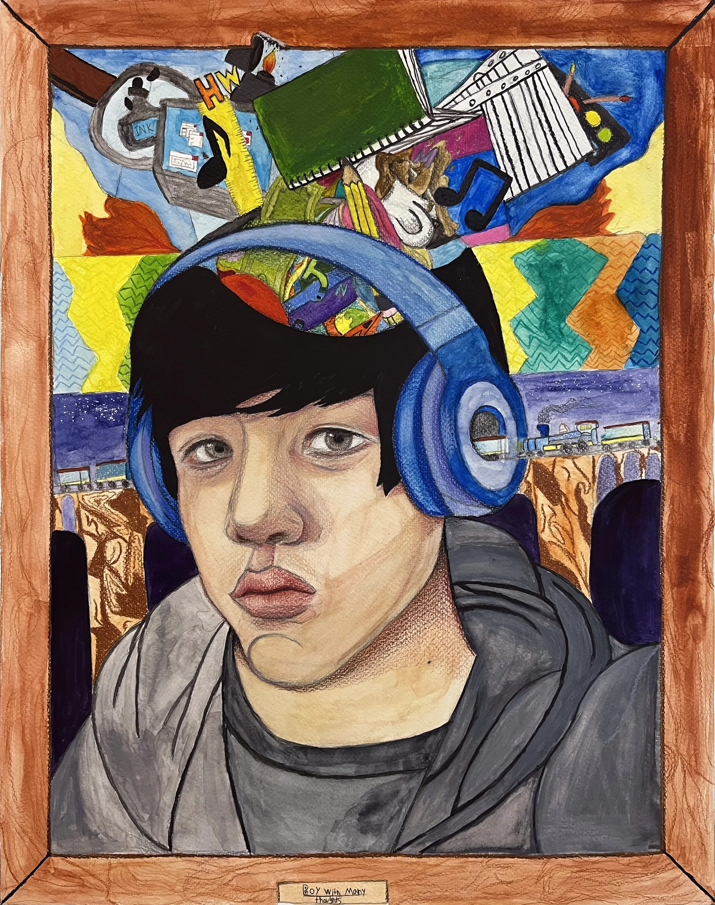 Boy with many thoughts