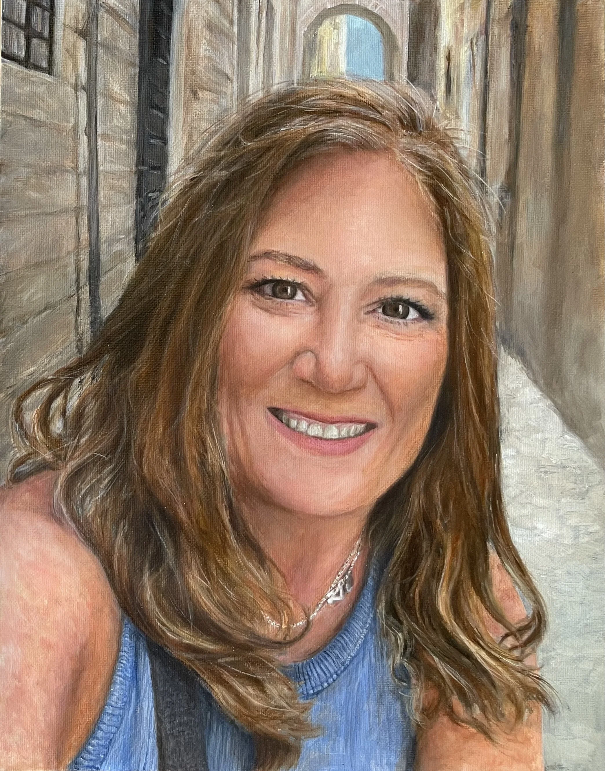 Lady in a European Alleyway