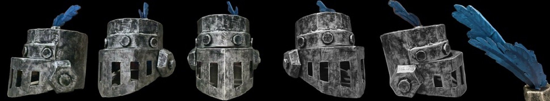 Cardboard Knight Close Helmet