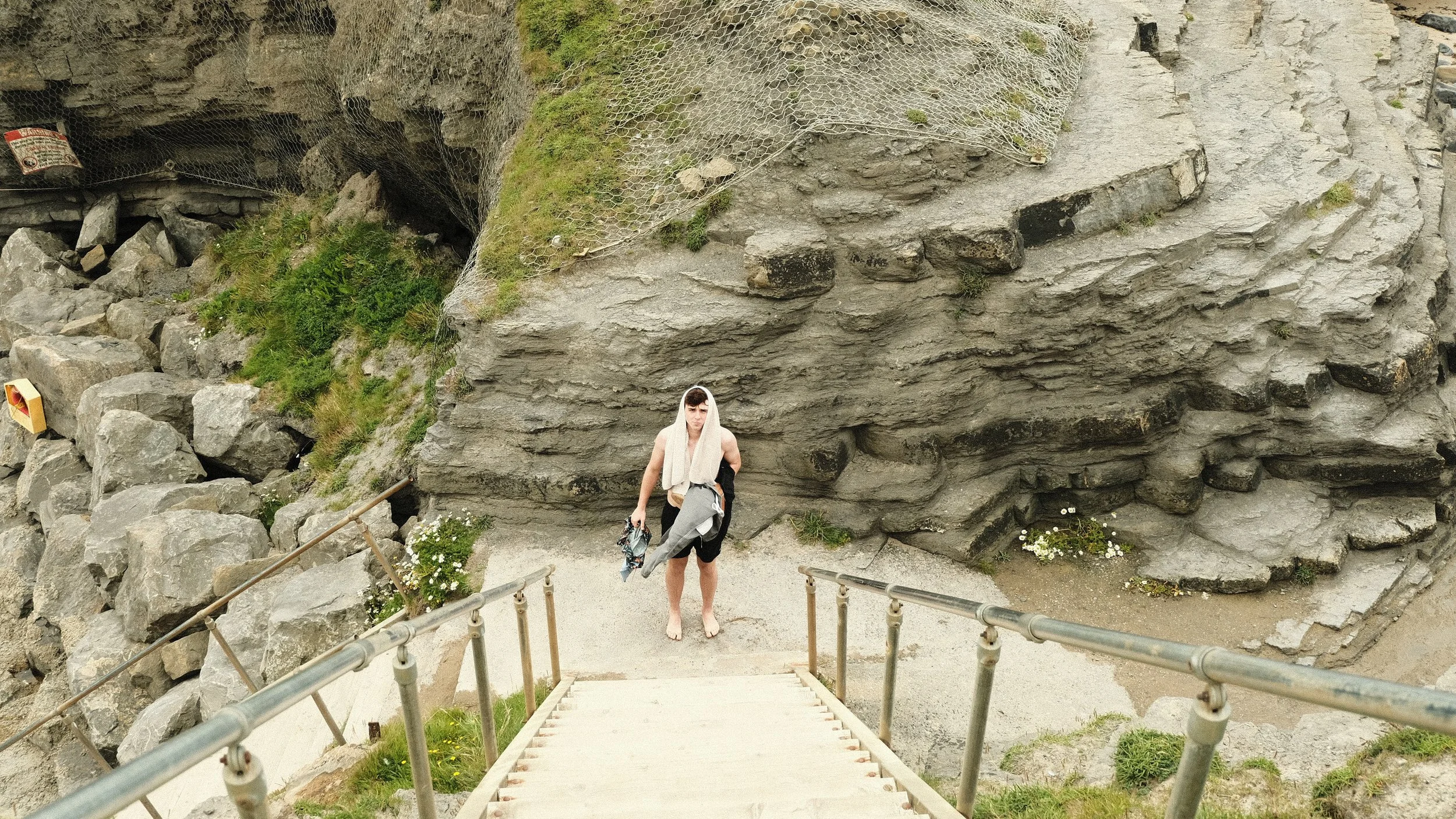 My brother at the beach