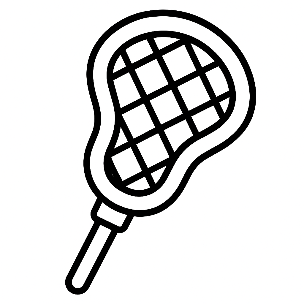 cartoon image of a lacrosse head