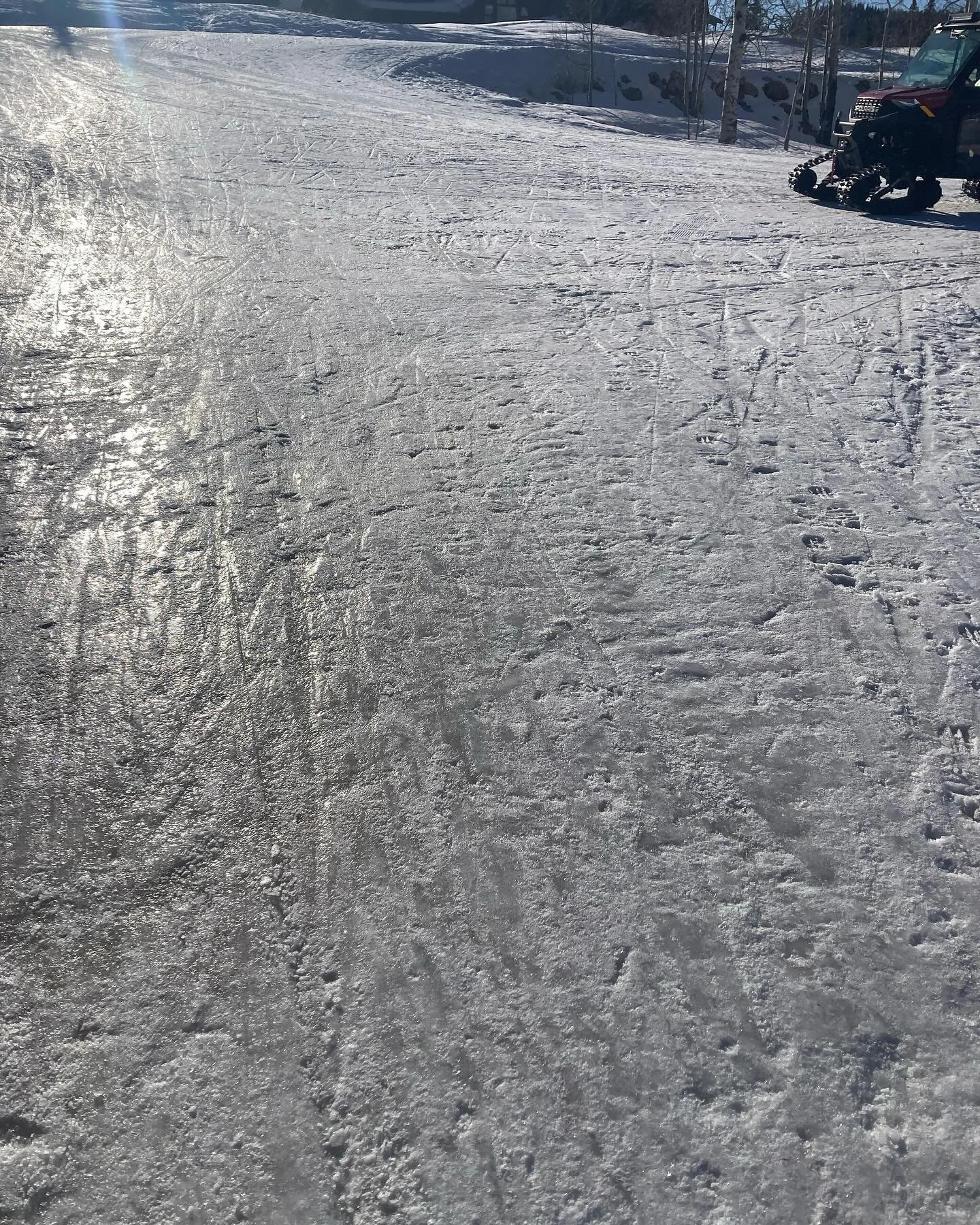 Extremely icy here at 830 am