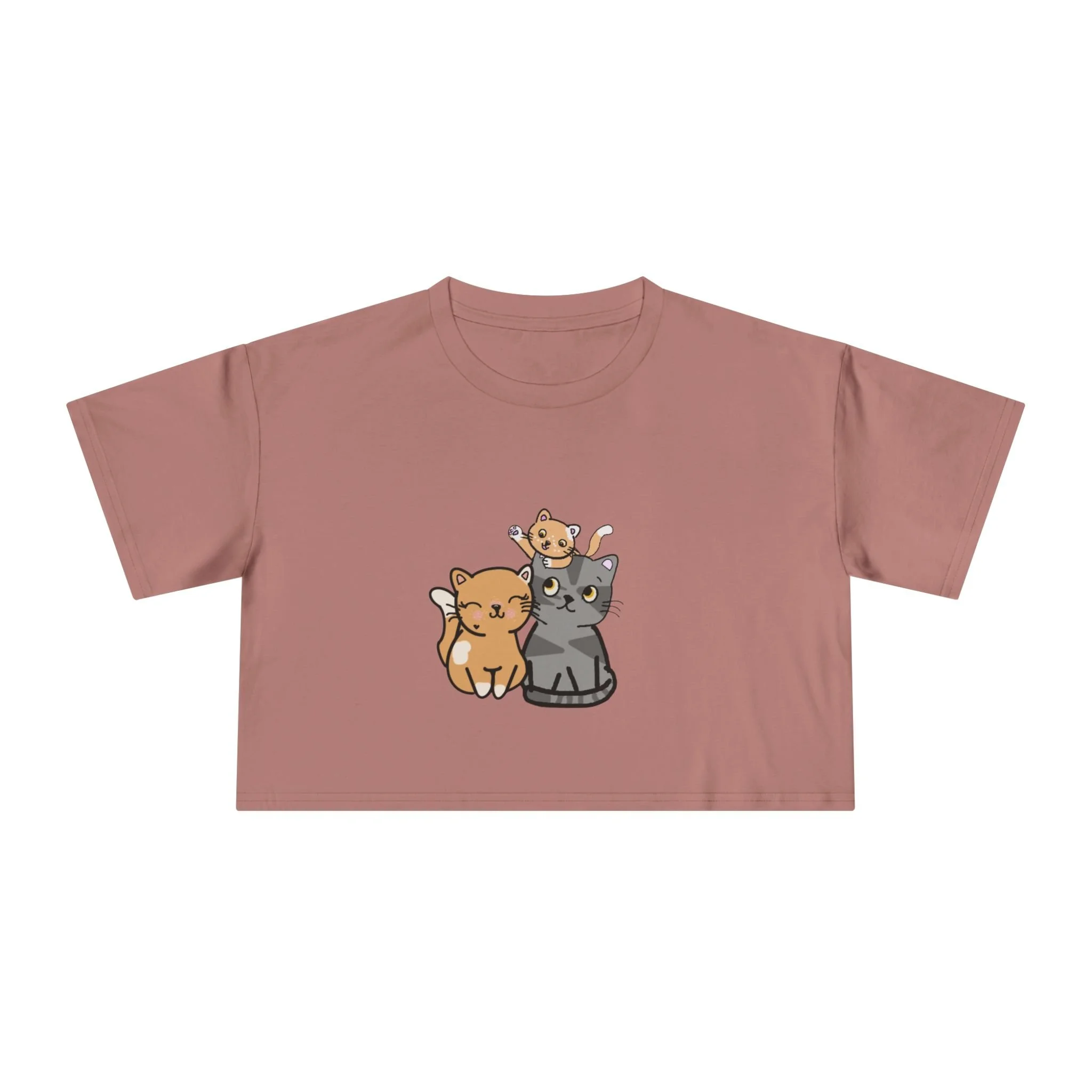 Family of cats Women's Crop Tee