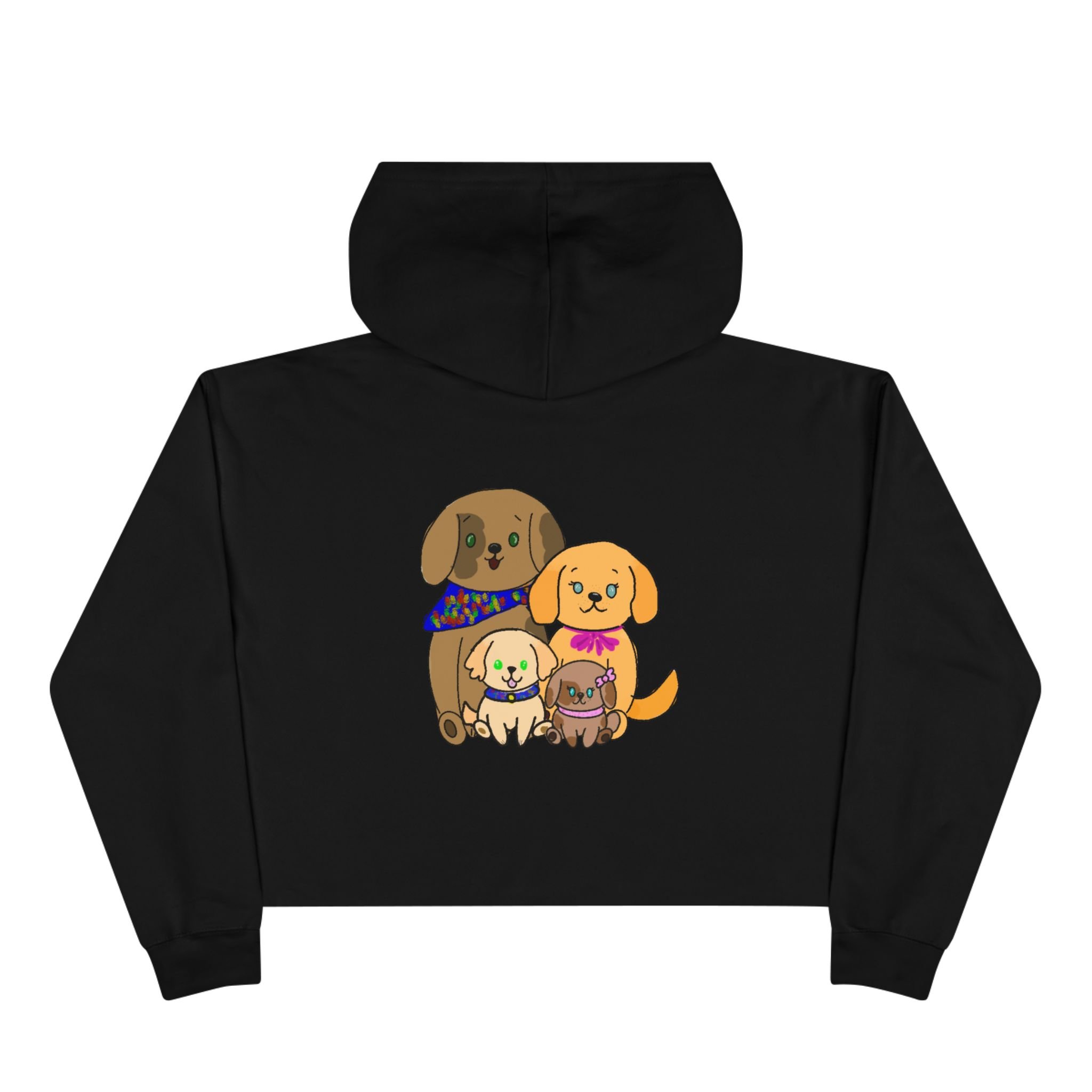 Dog family Crop Hoodie