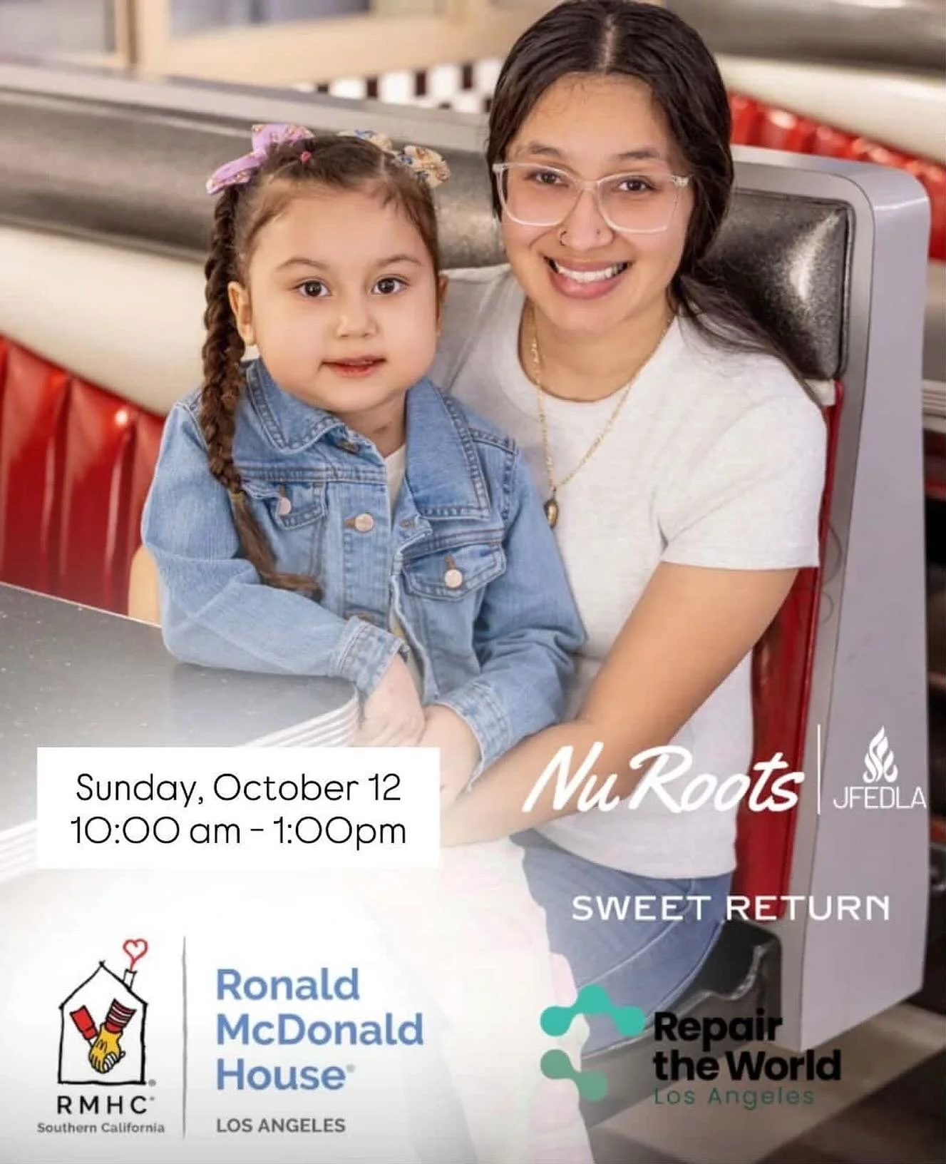This Sunday, join @losangeles_repair as part of @NuRootsla Sweet Return festival in supporting Ronald McDonald House's mission to provide comfort, care, and support to families of critically ill children in Southern California. Link to RSVP is in our