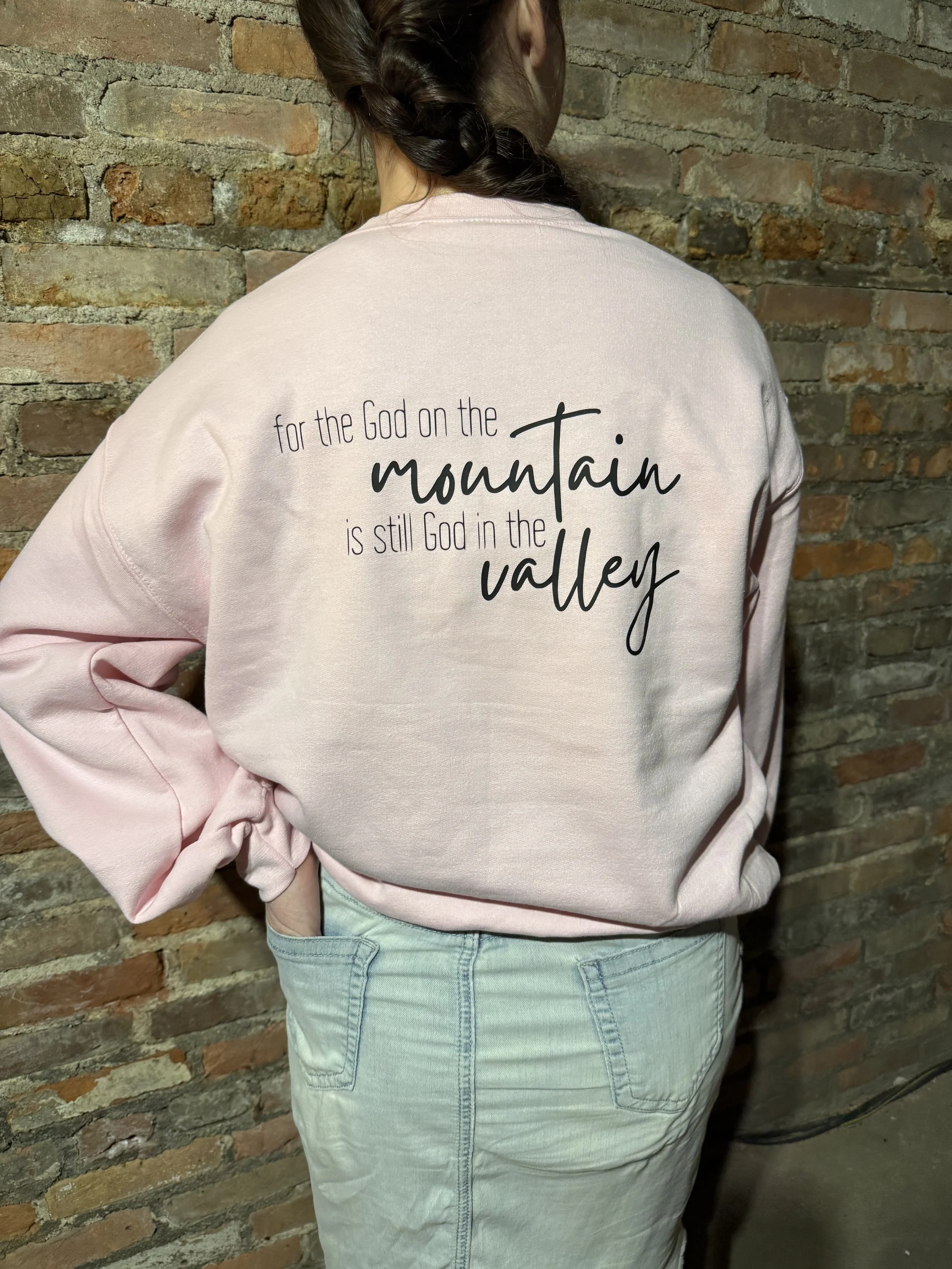 “God on the mountain” Crewneck