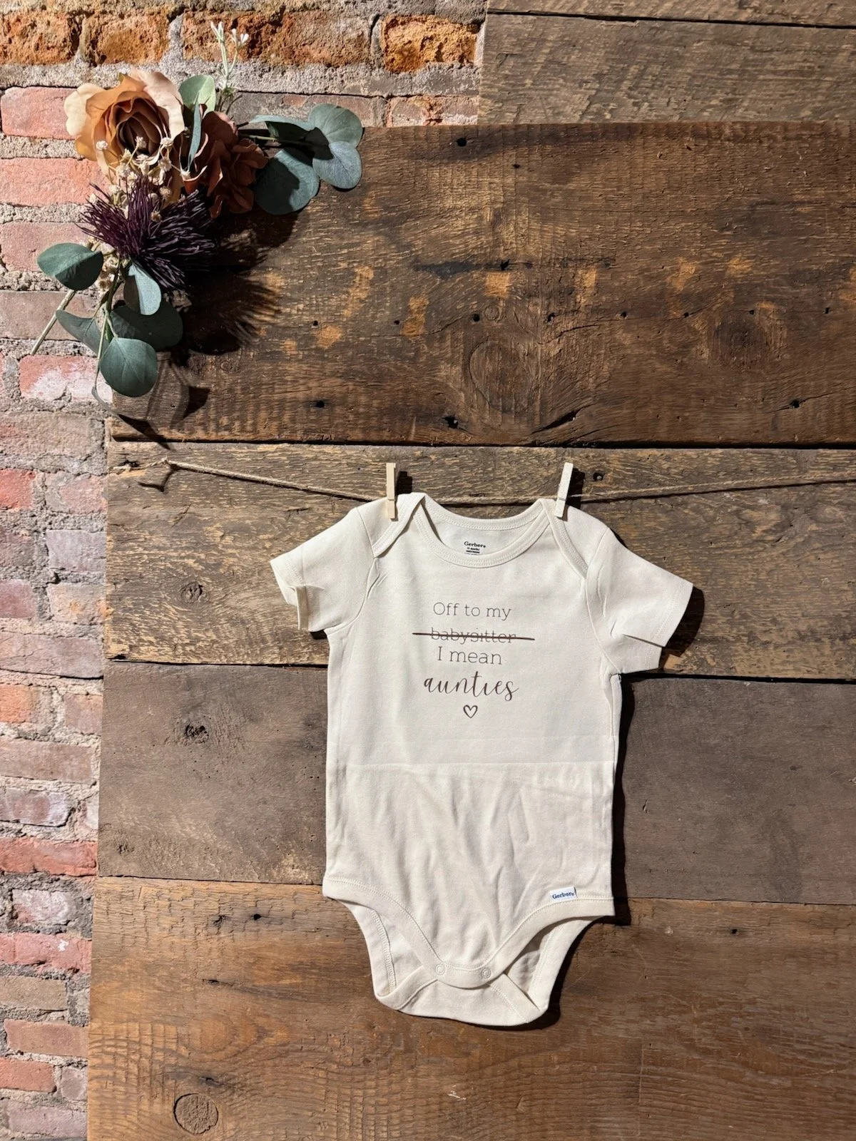 "Off to the Babysitters" Onesie
