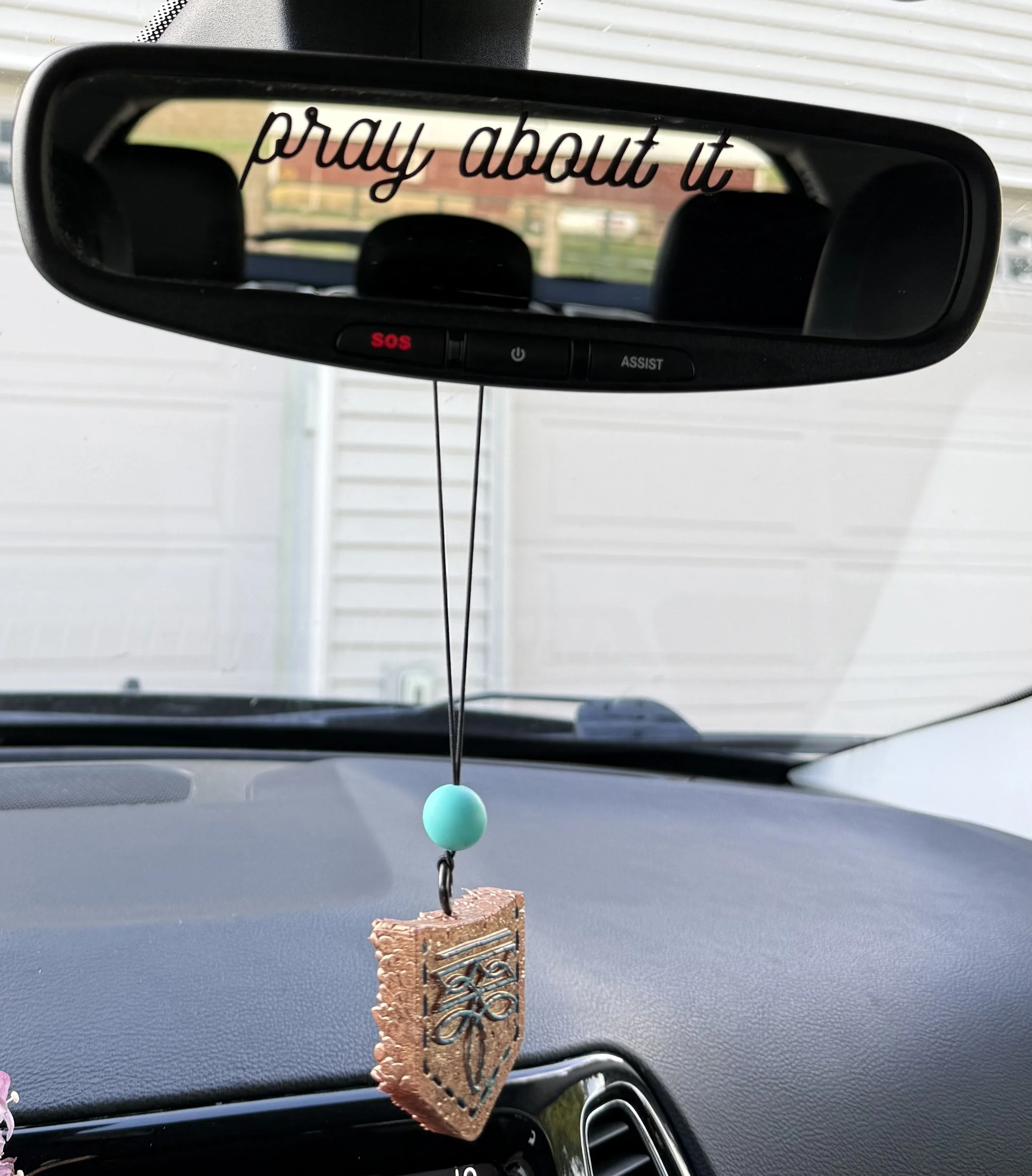 “Pray About It” mirror decal