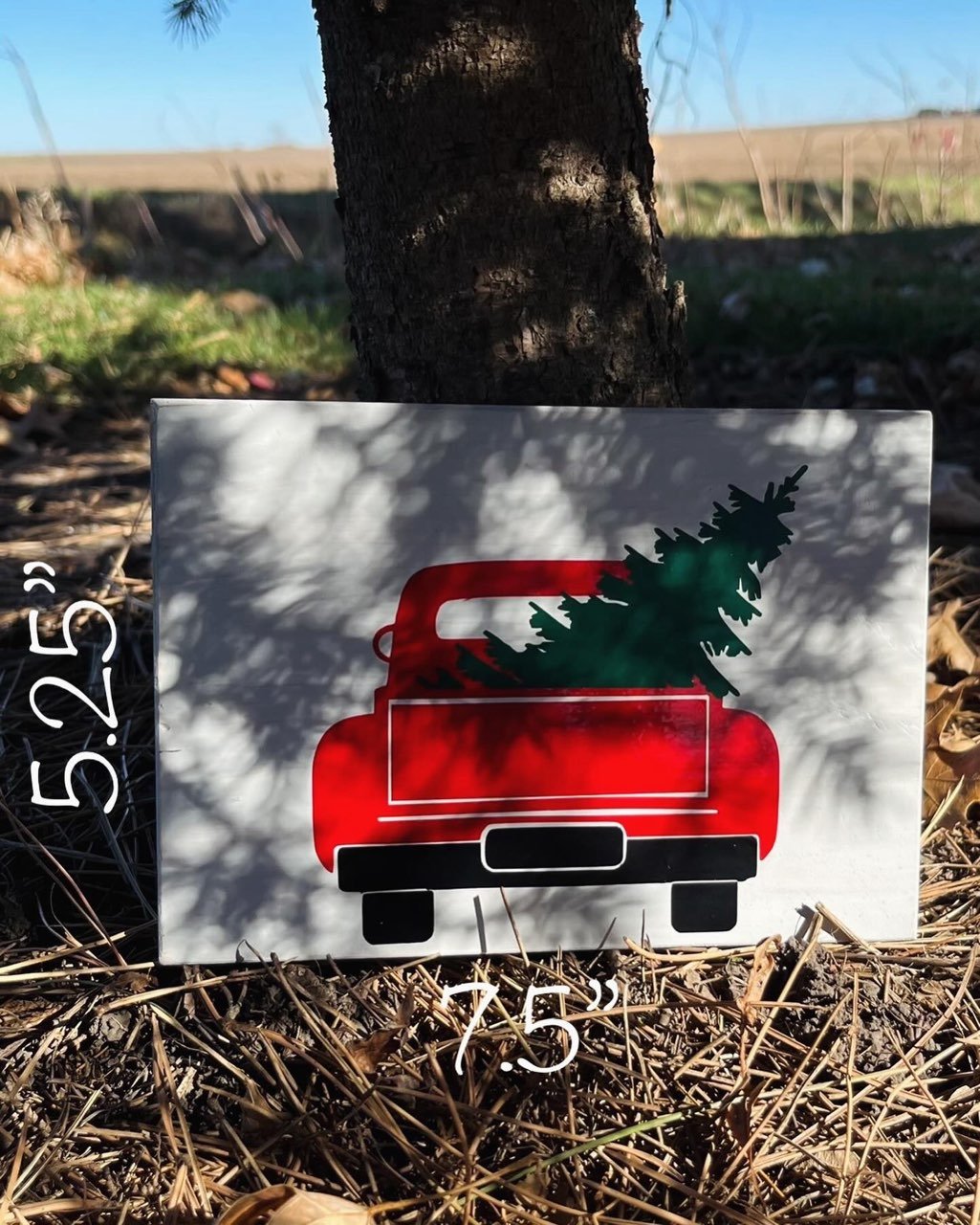 Red Truck and Tree