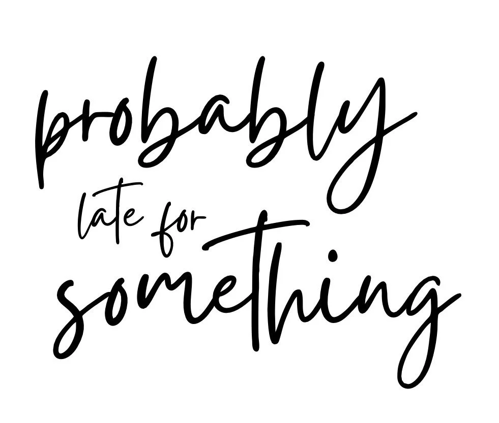 "Probs Late" Car Charm