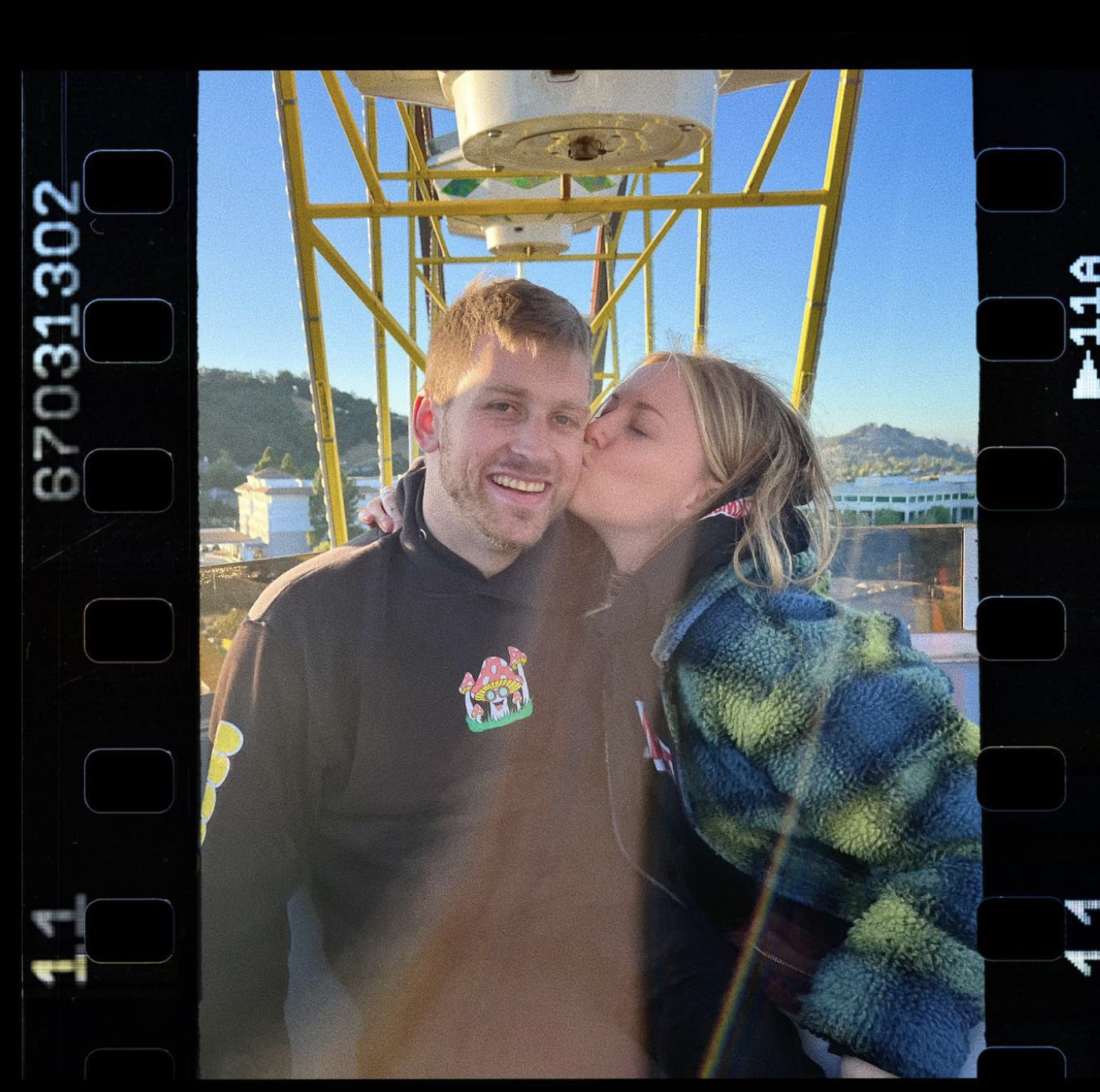 At the Marin County Fair for the first time, pictured here is Jen trying to ease Sam's fear of heights!