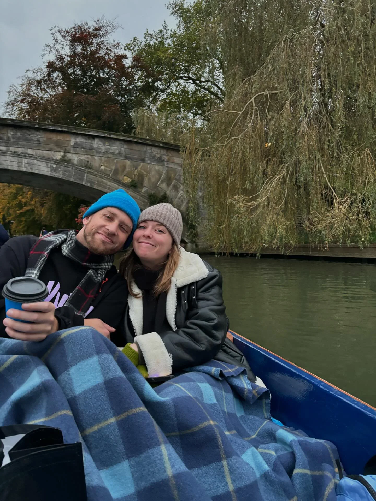 Punting down the River Cam during our first international trip to London and Ireland, 2024