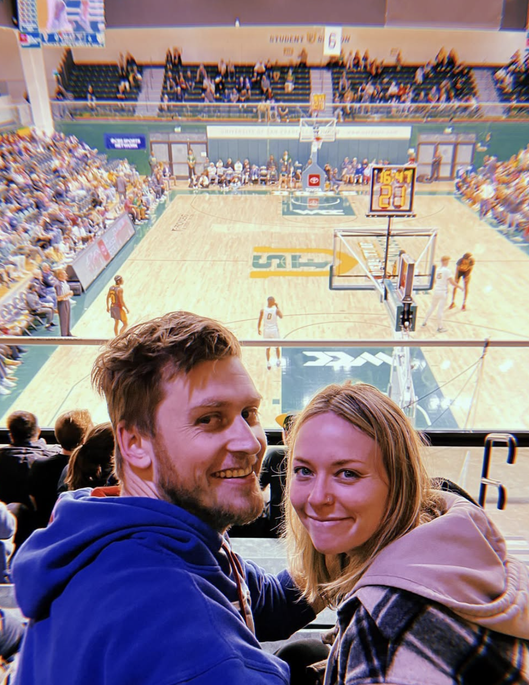 At a USF game, we love sports!