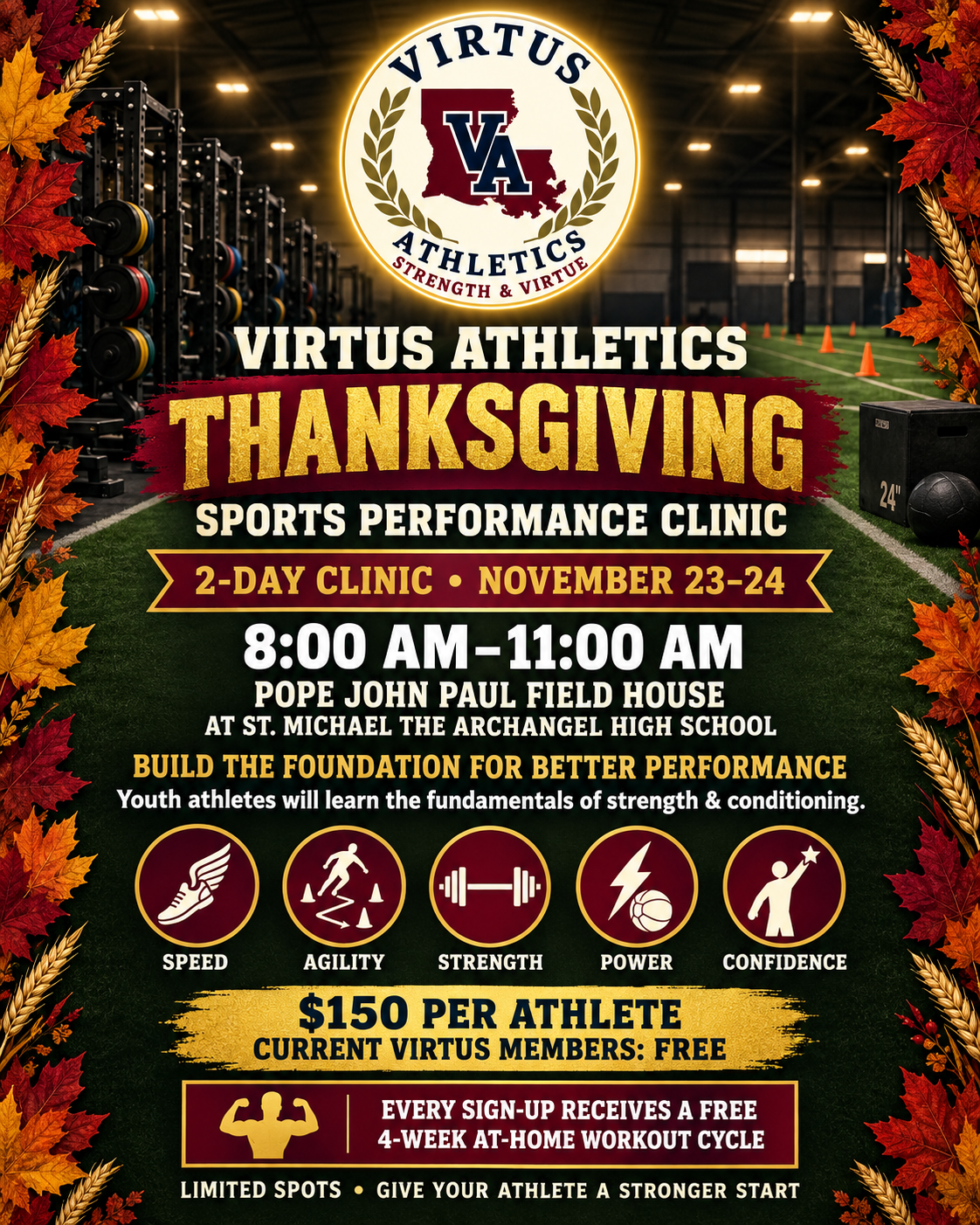 Thanksgiving Sports Performance Clinic!