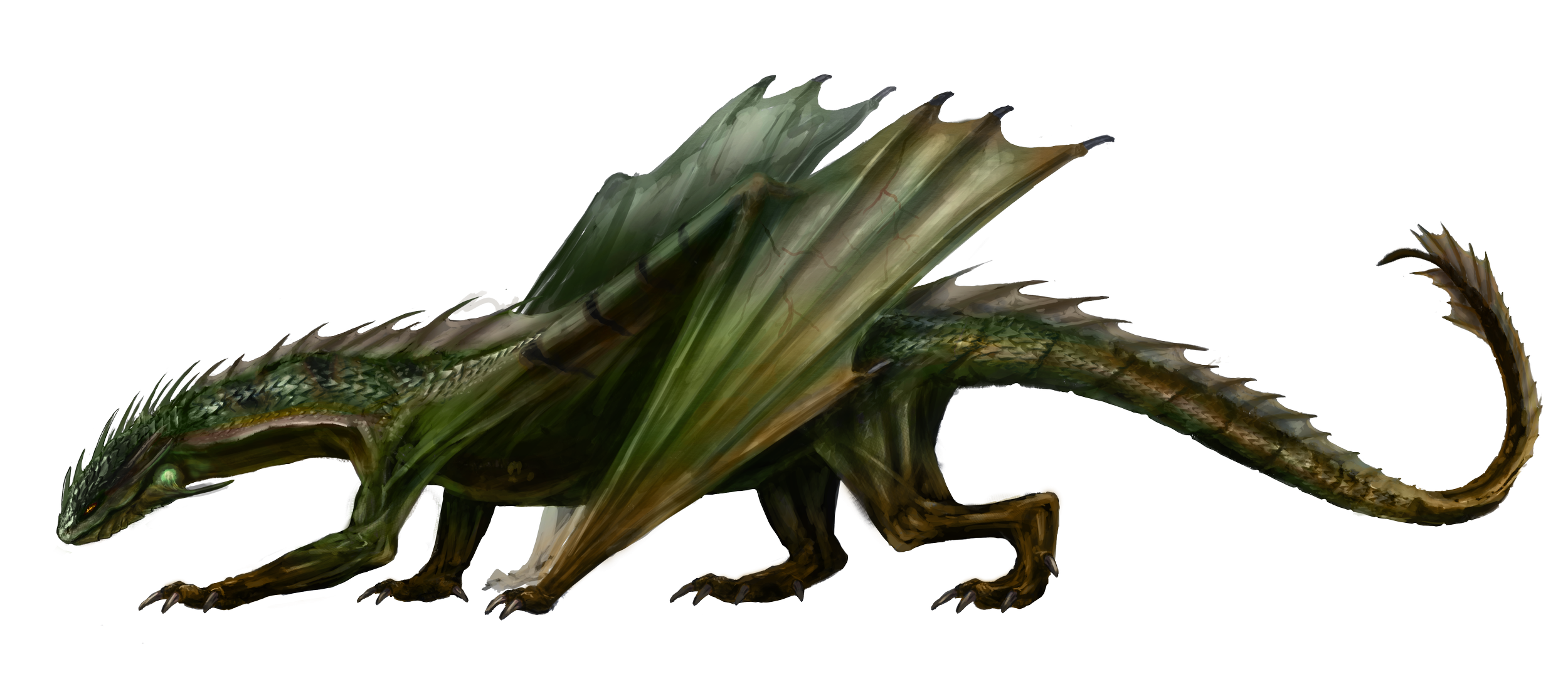 Green Dragon Colored by Vikroart