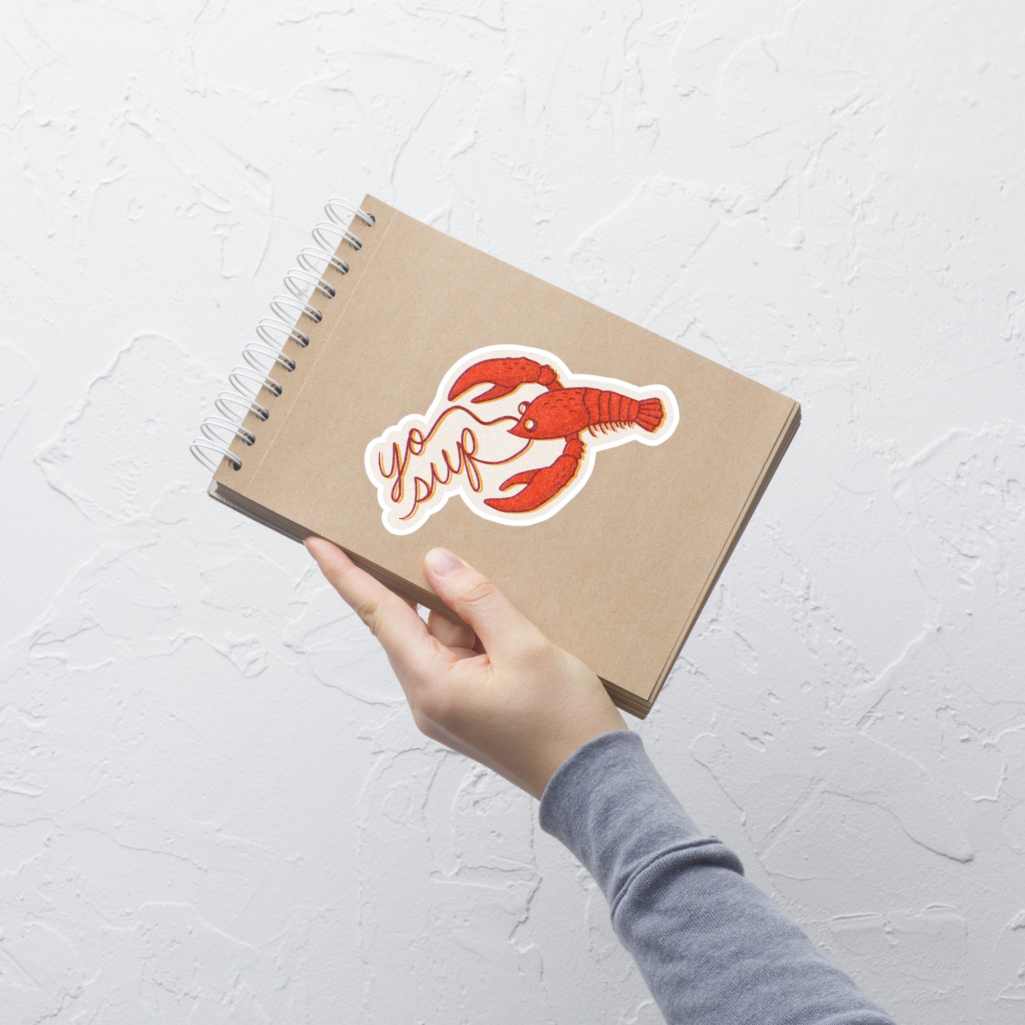 Yo, Sup! Cute Crawfish Sticker