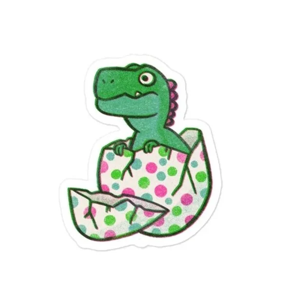 Dino Sticker - Painted Egg Rex