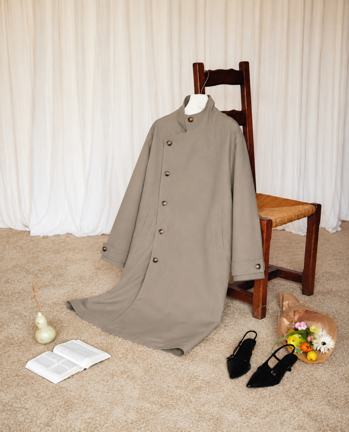 “A Rainy Day” — Unisex Long Raincoat