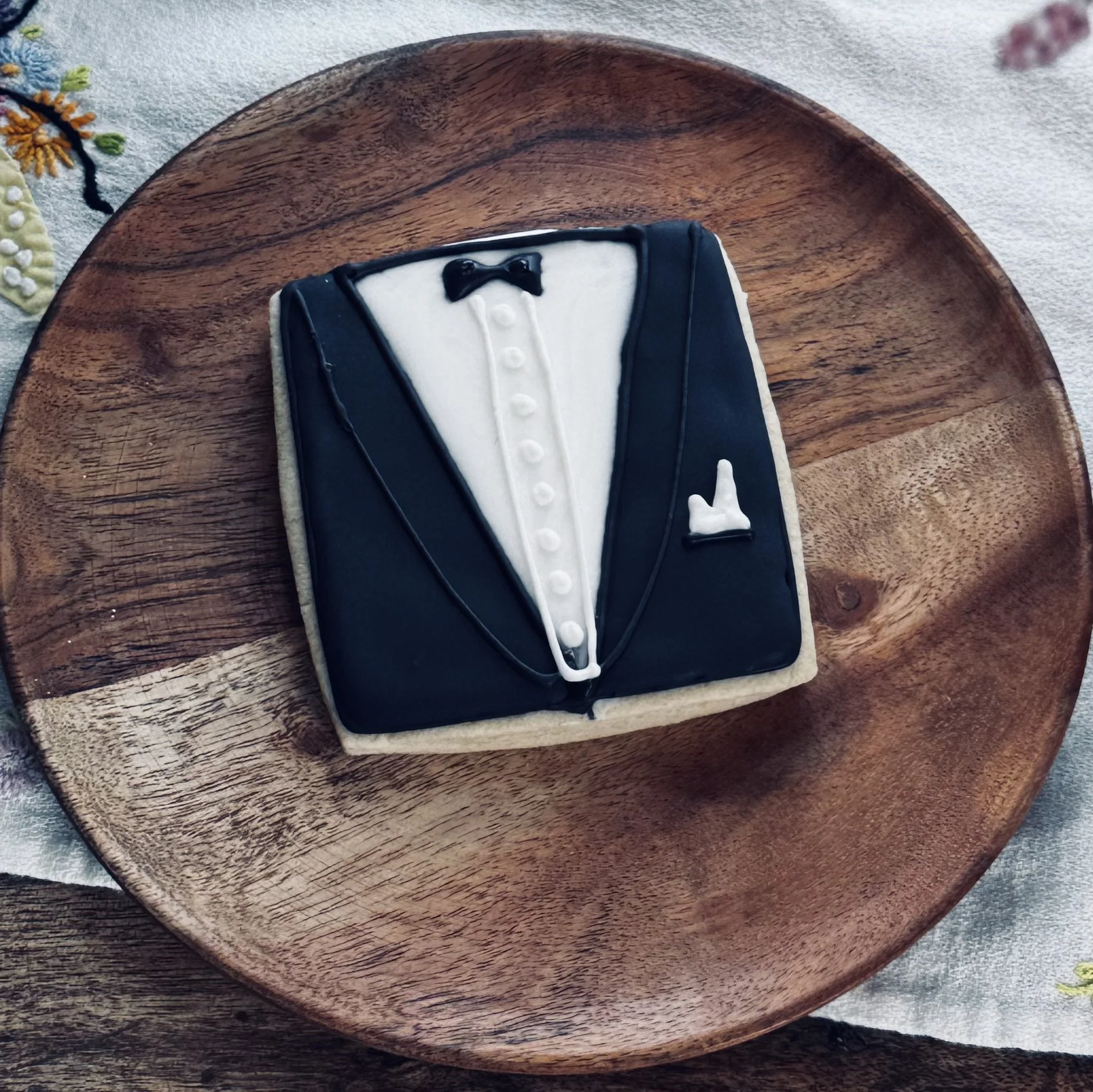 Once Upon A Groom Tuxedo Sugar Cookie