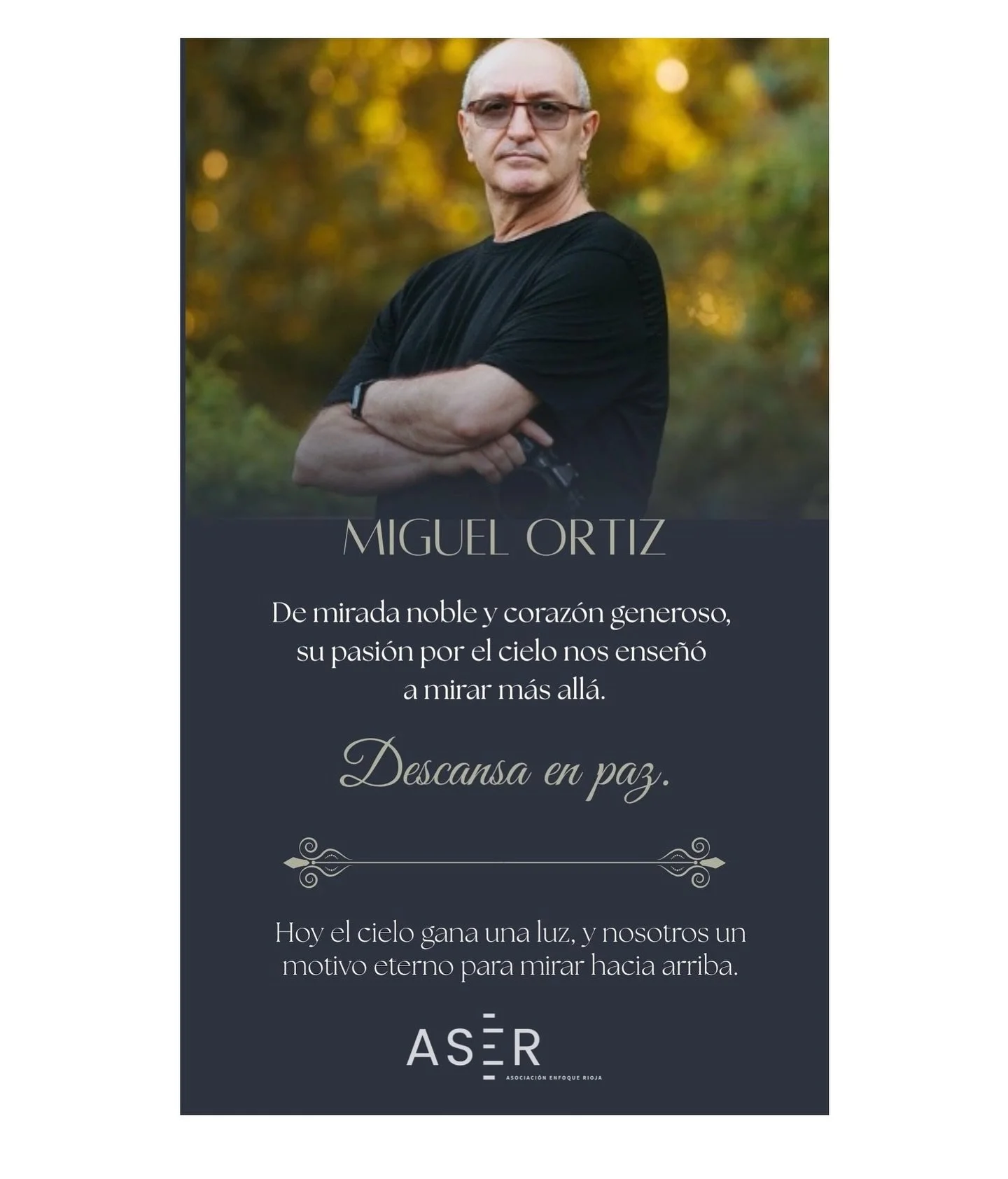 Hoy despedimos a nuestro compa&ntilde;ero y amigo Miguel Ortiz.

Hay personas que dejan huella sin propon&eacute;rselo, simplemente siendo como son. Miguel era una de ellas. Generoso, cercano y siempre dispuesto a compartir su tiempo, su conocimiento