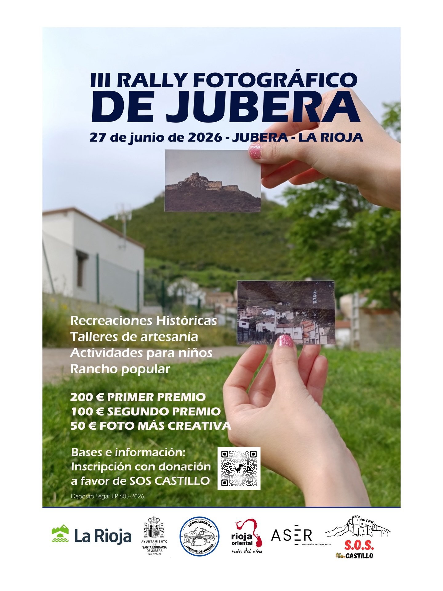 📸✨ &iexcl;Vuelve el Rally Fotogr&aacute;fico de Jubera!

El pr&oacute;ximo 27 de junio tienes una cita con la fotograf&iacute;a, la creatividad y el encanto de nuestro entorno 🌿

En esta III edici&oacute;n, Jubera se llena de vida con recreaciones 