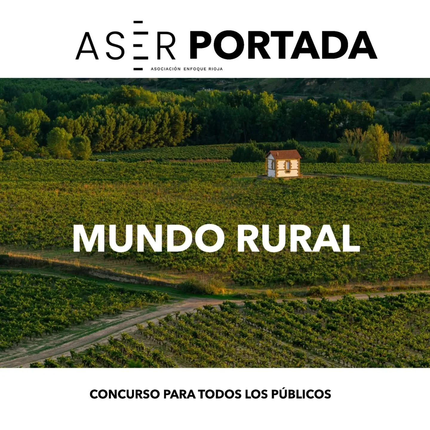 🏅CONCURSO MENSUAL🏅

TEMA DE MAYO: &ldquo;MUNDO RURAL"

👉🏻 #asermayo26

Aficionados a la fotograf&iacute;a, ya est&aacute; aqu&iacute; nuestro concurso por temas donde poner en pr&aacute;ctica algunos de los secretos de la fotograf&iacute;a y