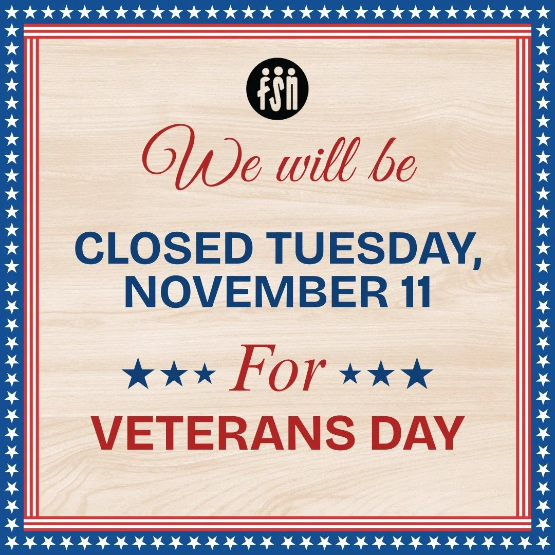 We will be closed Tuesday, November 11 in honor of Veterans Day.

Thank you, Veterans!