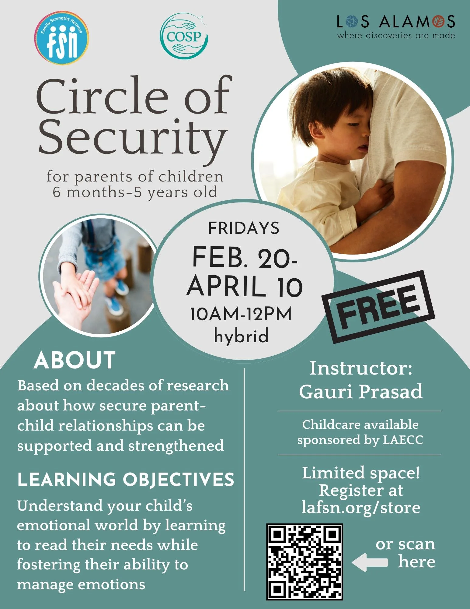 The Circle of Security class is a parenting program designed to help caregivers better understand and respond to their child&rsquo;s emotional needs&mdash;so kids feel safe, understood, and securely attached.

In Circle of Security, parents and careg