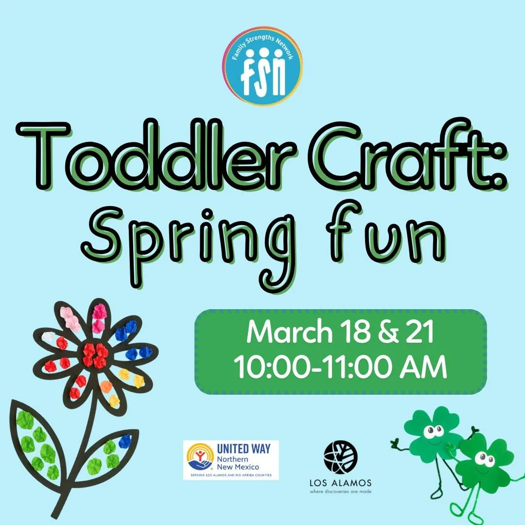 Toddler Craft at Family Strengths Network this week will provide a selection of spring-themed tot-friendly crafts.
Come celebrate the upcoming season with your little one on March 18 or 21 (or both!) from 10-11 AM.
Free!